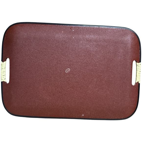 Vintage Mid Century Serving Tray Village Scene Handles Retro Kitchen Decor Japan - Picture 3 of 7